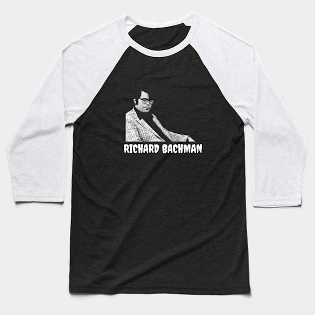 Richard Bachman Metal Silkscreen Baseball T-Shirt by nickedenholm